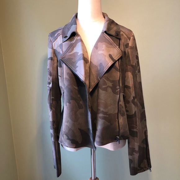 Anthropologie Marrakech Camo Sueded Moto Jacket - Picture 6 of 15
